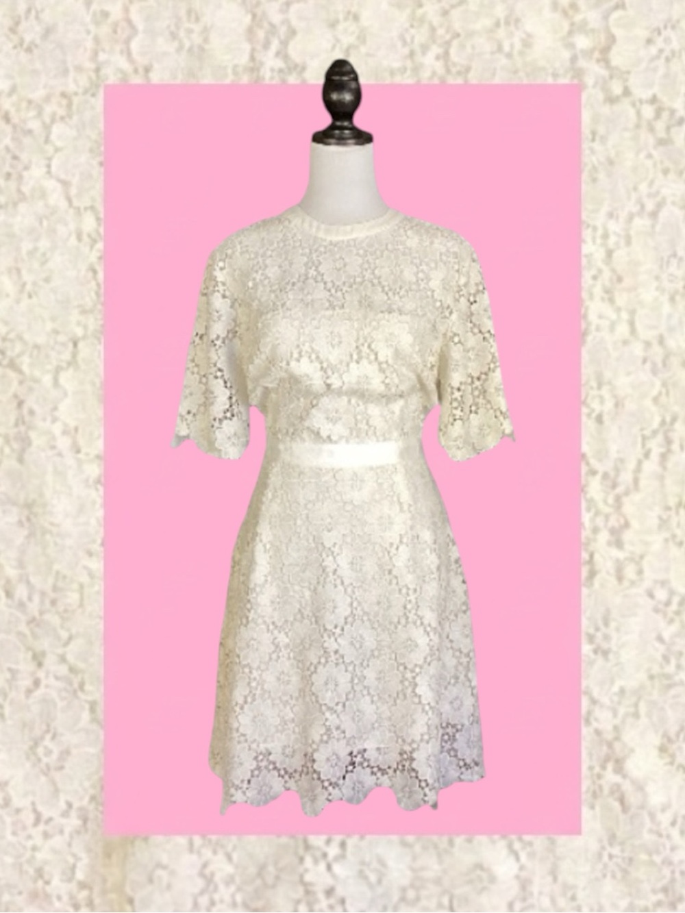 ModCloth Retro Coquette Cottagecore Coastal Grandma Bridal Graduation Dress 12